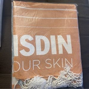 ISDIN orange Beige Beach towel - Brand New Sealed.